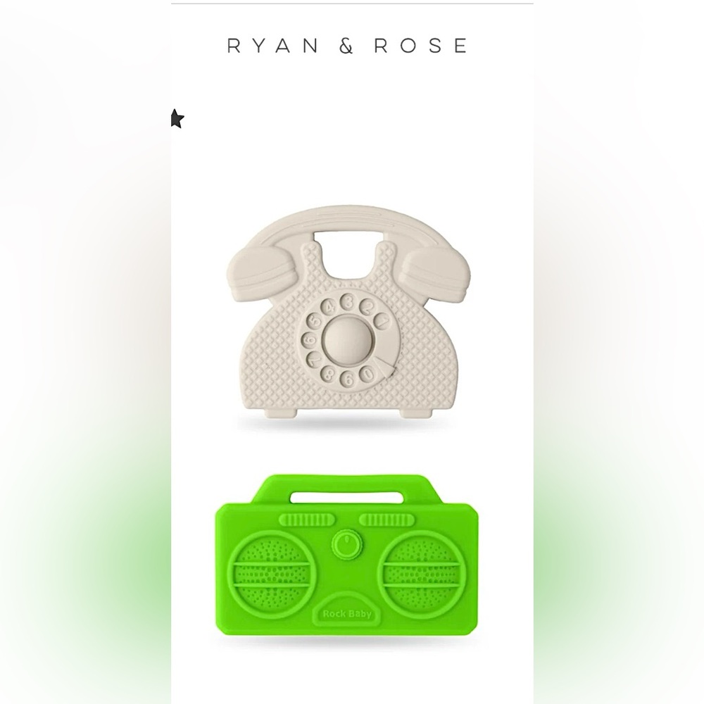 Ryan & Rose Retro teether set NWT